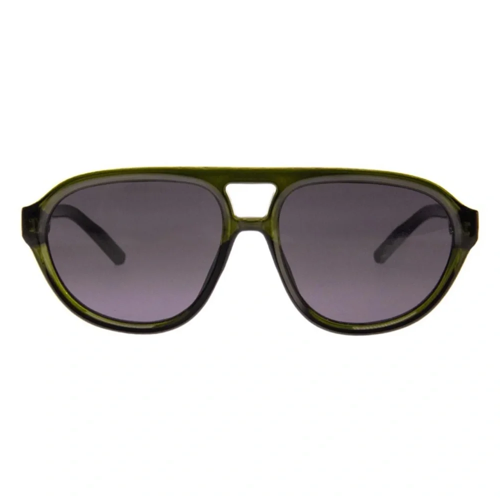 AJ Morgan olive green round aviator style sunglasses